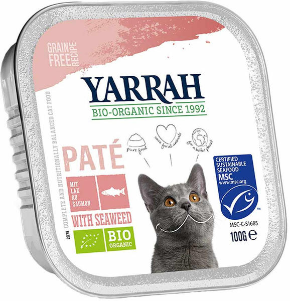 Yarrah Bio-Pate mit Lachs und Garnele 100g