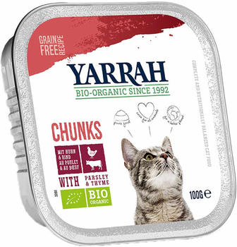 Yarrah Bio Bröckchen mit Huhn & Rind 100g