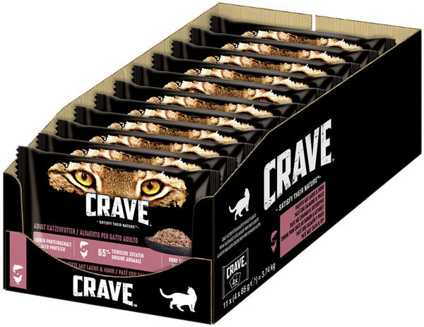 Crave Petfood CRAVE Adult Pastete mit Lachs & Huhn 11x 4x 85g