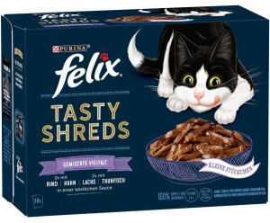 Felix Tasty Shreds Gemischte Vielfalt 10x80g