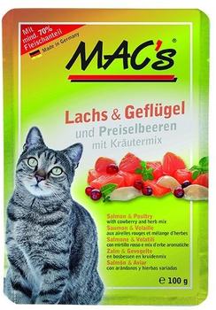 MAC's Cat Pouch Lachs&Geflügel und Preiselbeere 12x100g