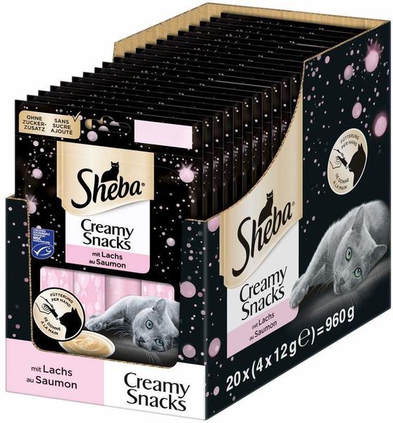 Sheba Creamy Snacks mit Lachs MSC 4 x 12g