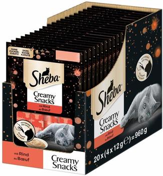Sheba Creamy Snacks mit Rind 4 x 12g