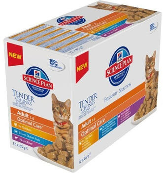 Hill's Science Plan Feline Adult Favourite Selection Light 12x85g