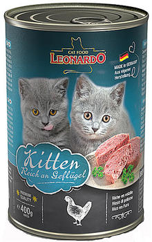 LEONARDO Cat Food Kitten Nassfutter Reich an Geflügel 800g