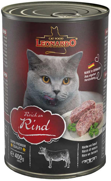 LEONARDO Cat Food Nassfutter Reich an Rind 200g
