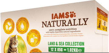 IAMS Cat Naturally Land- und Seekollektion in Sauce 12x85g