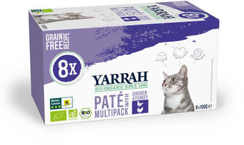 Yarrah Bio-Katzenfutter Multi Pack mit Huhn und Truthahn 800g