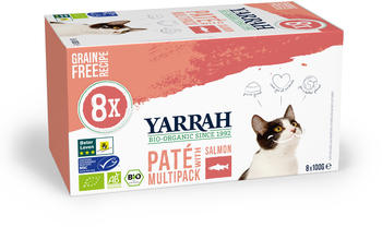 Yarrah Bio-Katzenfutter Multi Pack Pastete mit Lachs 800g