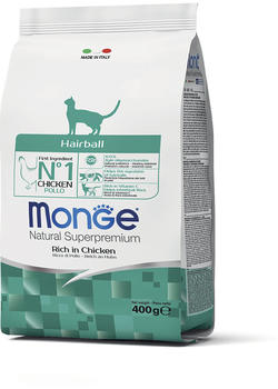 Monge Natural Superpremium Adult Reich an Huhn Hairball Trockenfutter 400g