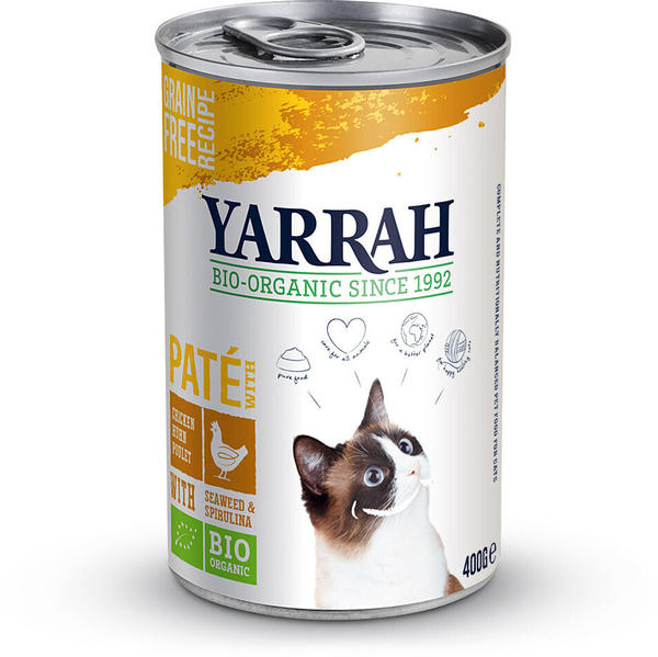 Yarrah Cat Bio-Patè mit Huhn, Seetang & Spirulina 400g