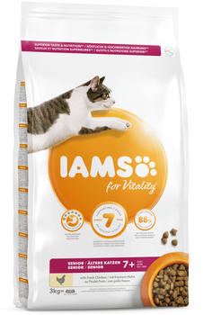 IAMS Cat for Vitality Senior 7+ mit frischem Huhn 3kg