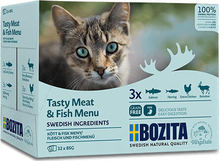 Bozita Cat Fleisch & Fisch-Menü Nassfutter 12x85g