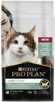 Purina Cat Pro Plan LiveClear Sterilised Adult Truthahn Trockenfutter 1,4kg