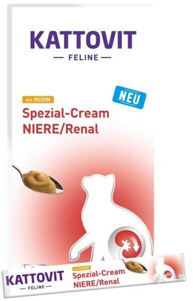 Kattovit Feline Diet Niere/Renal mit Huhn Spezial-Cream 6x15g