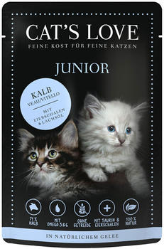 Cat's Love Junior Nassfutter Kalb 85g
