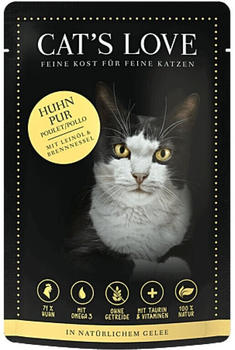 Cat's Love Classic Huhn Pur mit Leinöl & Brennnessel 85g