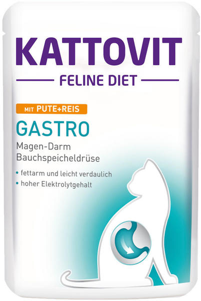 Kattovit Feline Diet Gastro Nassfutter Pute & Reis 85g