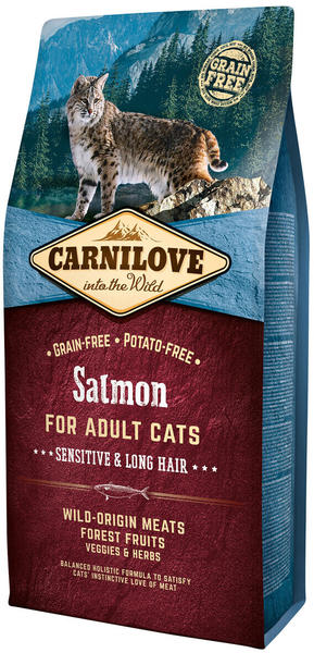 Carnilove Carnilove Cat Adult Sensitive & Long Hair Salmon 6kg