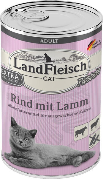 Landfleisch Cat Pastete Rind + Lamm 400g