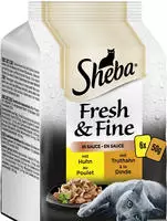 Sheba 472970, Sheba Fresh und Fine Gelee Truthahn, Huhn und Gefl&uuml;gel 6x50 g,