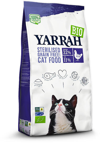 Yarrah Bio Adult GrainfreeTrockenfutter Huhn für sterilisierte Katze 2kg