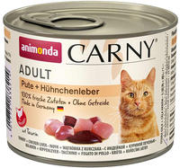animonda Carny Adult 6 x 200 g - Pute & Hühnchenleber (Katzenfutter), Grundpreis: animonda Carny Adult 6 x 200 g - Pute & Hühnchenleber (Katzenfutter), Grundpreis: