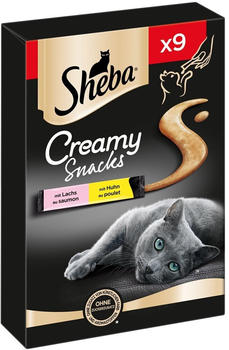 Sheba Creamy Snacks Huhn und Lachs (9 x 12g)