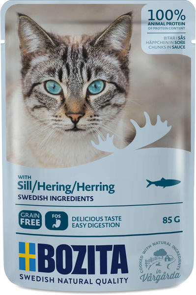 Bozita Cat Häppchen in Soße mit Hering 85g