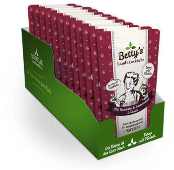 Betty's Landhausk&uuml;che Huhn mit Truthahn & Borretsch&ouml;l Katzen-Nassfutter 100g