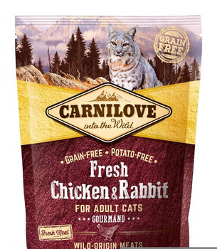 Carnilove Cat Adult Fresh Chicken & Rabbit Gourmand Trockenfutter 400g