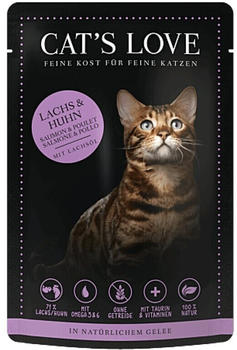 Cat's Love Lachs & Huhn mit Petersilie & Lachsöl Nassfutter 85g