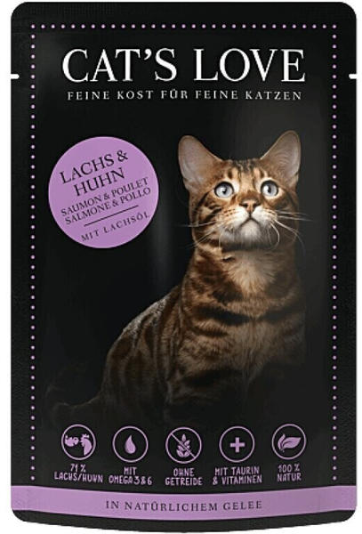 Cat's Love Lachs & Huhn mit Petersilie & Lachsöl Nassfutter 85g