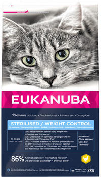 Eukanuba Adult Sterilised Cat Weight Control Huhn Trockenfutter 2kg