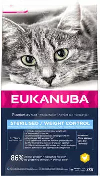 Eukanuba Adult Sterilised Cat Weight Control Huhn Trockenfutter 2kg
