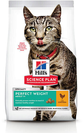 Hill's Science Plan Feline Adult Perfect Weight mit Huhn Trockenfutter 2,5kg