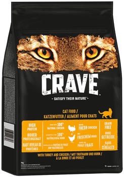 CRAVE Cat Adult mit Truthahn & Huhn Trockenfutter 7kg