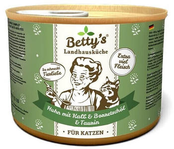 Betty's Landhausküche Huhn mit Kalb & Borretschöl Katzen-Nassfutter 200g