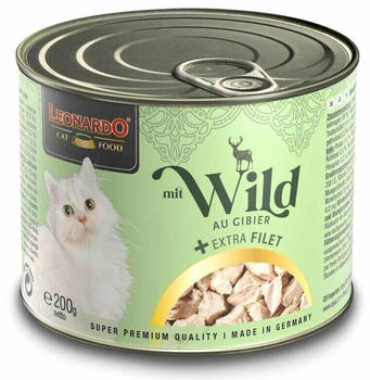 LEONARDO Cat Food mit Wild + extra Filet Katzennassfutter 200g