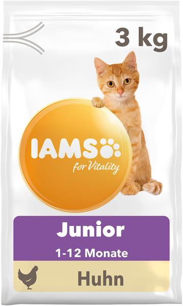 IAMS for Vitality Kitten & Junior mit Huhn Trockenfutter 3kg