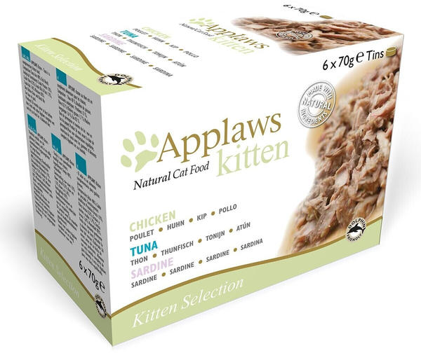 Applaws Kitten Multipack Huhn Thunfisch Sardine Nassfutter 6x70g