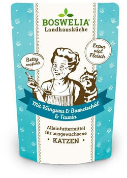 Betty's Landhausküche Känguru & Borretschöl & Taurin Katzen-Nassfutter Frischebeutel 100g