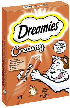 Dreamies Creamy mit Huhn Katzensnack Multipack 4x10g