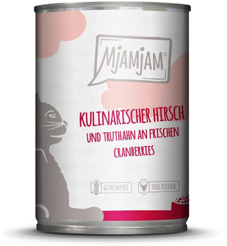 MjAMjAM Kulinarischer Hirsch und Truthahn an frischen Cranberries Katzen-Nassfutter 400g