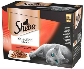 Sheba Selection in Sauce mit Fleisch Nassfutter 12x85g