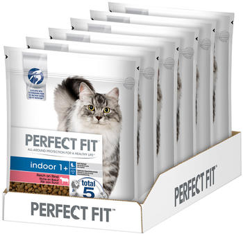 Perfect Fit Katze Indoor 1+ mit Rind 6x 750g