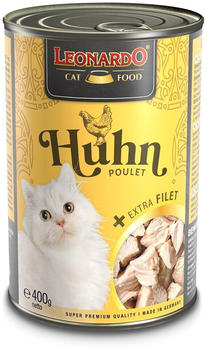 LEONARDO Cat Food Katze adult Huhn mit extra Filet Nassfutter 400g