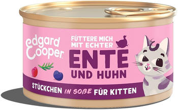 Edgard & Cooper Kitten Stückchen in Soße Ente und Huhn 85g