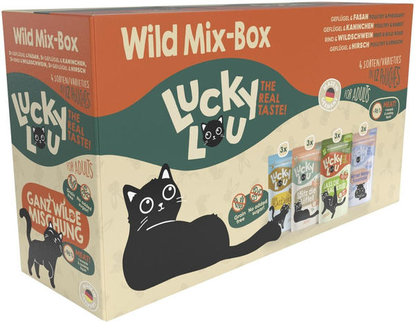 Lucky Lou Adult Wild-Mix Katzen-Nassfutter 12x125g