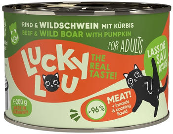 Lucky Lou Adult Rind & Wildschwein Katzen-Nassfutter 200g